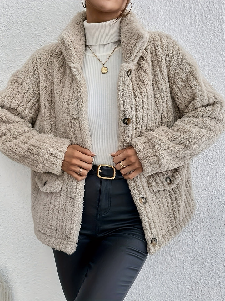 New Double-sided Velvet Button Cardigan Casual Coat