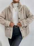 New Double-sided Velvet Button Cardigan Casual Coat