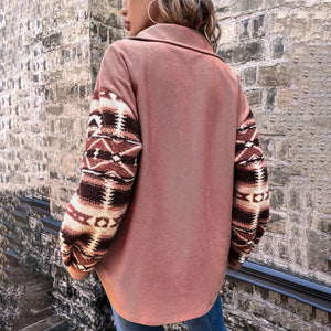 Women's Fashion Drop-shoulder Sleeve Plush Coat