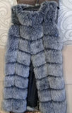ZADORIN 90cm Luxury Women Faux Fur Jackets Sleeveless Slim Long Faux Fur Vest Gilet Furry Warm Winter Overcoat Women Plus Size