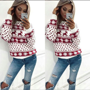 New Elegant Women Lady Sweats Jumper Sweater Pullover Tops Coat Christmas Winter