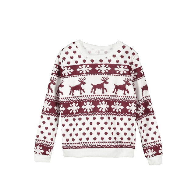 New Elegant Women Lady Sweats Jumper Sweater Pullover Tops Coat Christmas Winter