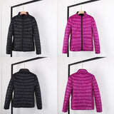 2019 New Double-sided Woman Ultra Light Down Jacket Duck Down Windbreaker Coat With A Bag