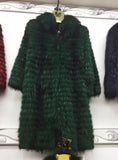 Linhaoshengyue  2018NEW HOT   fox fur long coat Wool  knit liner withstylish stand collar