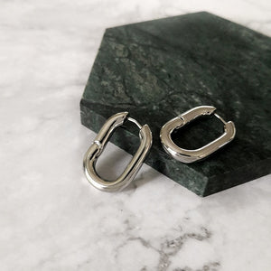 French Gold Chic O Shaped Minimal Hoop Earrings