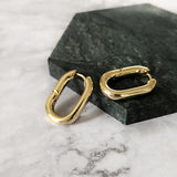 French Gold Chic O Shaped Minimal Hoop Earrings