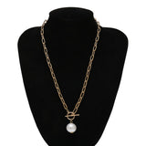 Gothic Baroque Pearl Pendant Choker Necklace for Women