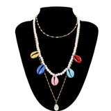 Punk Multi Layered Pearl Choker Necklace Collar Statement