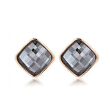 Geometric Crystal Gold Color Water Drop Earrings