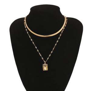 Punk Multi Layered Pearl Choker Necklace Collar Statement