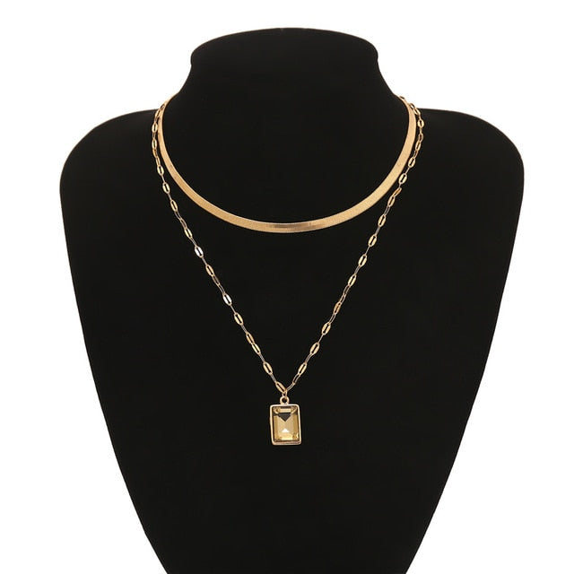 Punk Multi Layered Pearl Choker Necklace Collar Statement