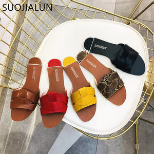Women Summer Beach Slides Flip Flops Outdoor Flat Slipper
