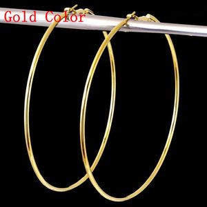 Big Hoop Earring for Women Jewelry Mother Gold Color