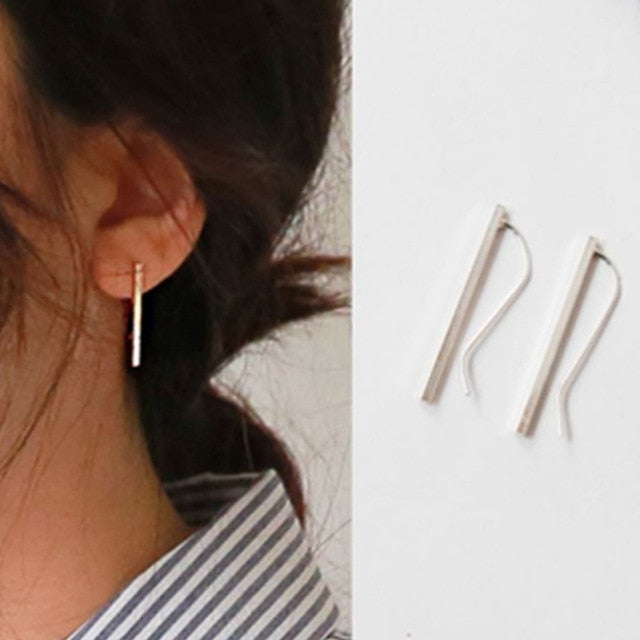 Small and Simple Geometric Stud Earrings Set