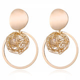 Statement Earrings Big Geometric Round Earrings