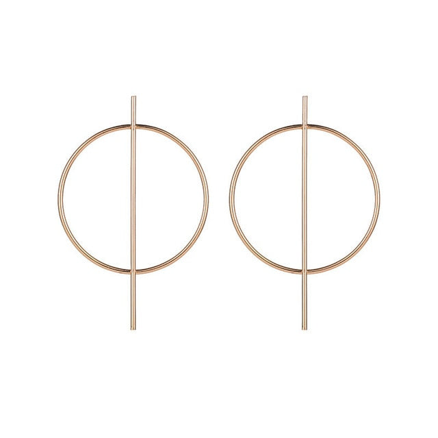 Statement Earrings Big Geometric Round Earrings