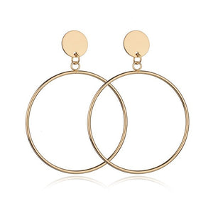 Statement Earrings Big Geometric Round Earrings