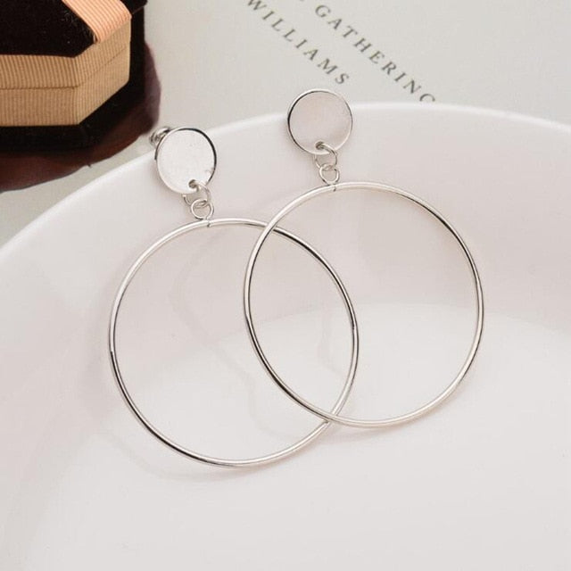 Statement Earrings Big Geometric Round Earrings