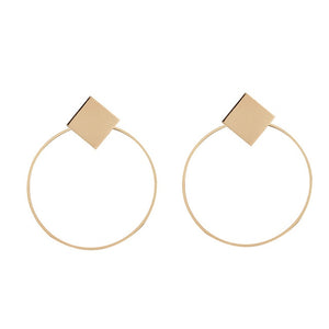 Statement Earrings Big Geometric Round Earrings