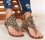 2020 Top seller - Women sandals Leopard Pattern Large Size Rome Sandals Women's Anti-slip Hot Selling Wedges Summer shoes