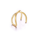 Yobest 5Pcs/Set Gold Leaf Ear Cuff Clip Earrings for women Climbers No Piercing