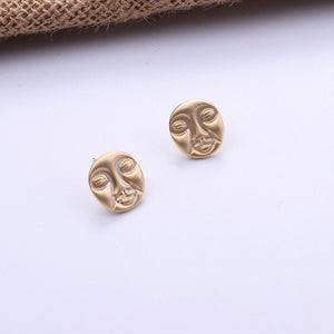 Gold Color Stud Earring Simple Geometric Earnings