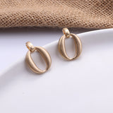 Gold Color Stud Earring Simple Geometric Earnings