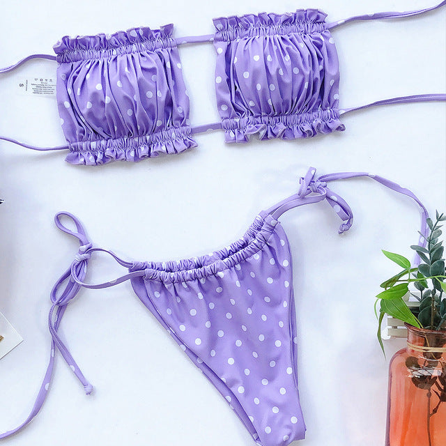 Women Bandeau Micro Bikini Swimsuit