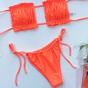 Women Bandeau Micro Bikini Swimsuit