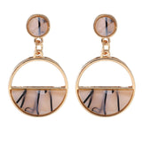 Hollow Geometric Pendant Earrings