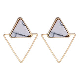 Hollow Geometric Pendant Earrings