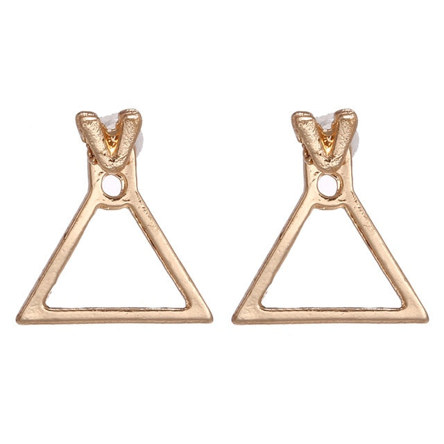 Hollow Geometric Pendant Earrings