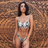 Women Swimwear Leopard Bikini Set