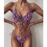 Female Bandeau Thong Brazilian Bikini Set Bathing Suit