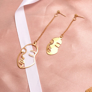 Round Dangle Geometric Drop Earrings For Women