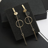 Vintage Geometric Gold Asymmetric Earring