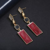 Vintage Geometric Gold Asymmetric Earring