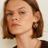 Vintage Geometric Gold Asymmetric Earring