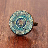 Charm Mandala Art Picture Earrings Henna Crystal Earrings Yoga Om Symbol Zen