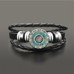 Charm Mandala Art Picture Earrings Henna Crystal Earrings Yoga Om Symbol Zen