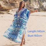 Women Kaftan Style Beach Dress Robe de Plage Swimwear Cover ups