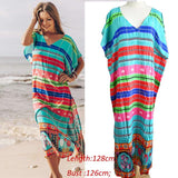 Women Kaftan Style Beach Dress Robe de Plage Swimwear Cover ups