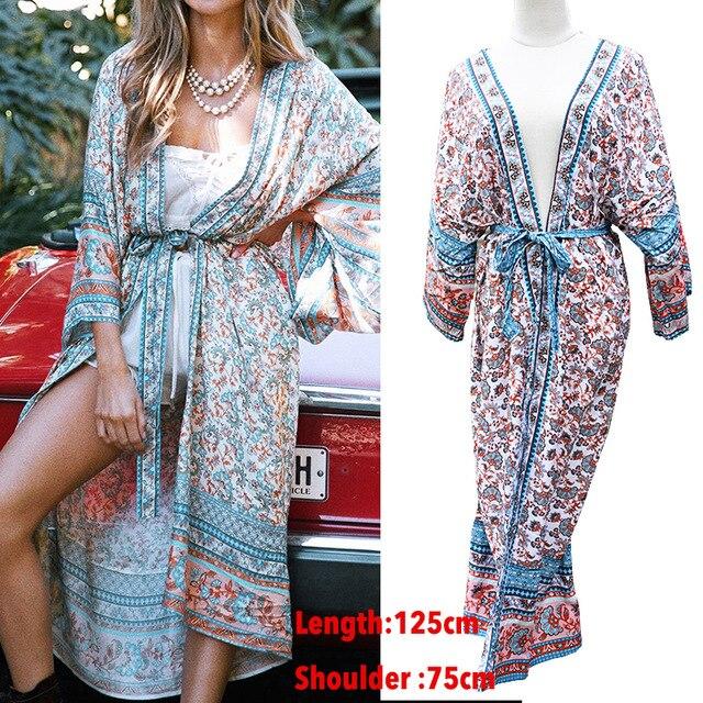 Women Kaftan Style Beach Dress Robe de Plage Swimwear Cover ups