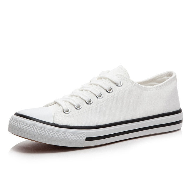 Woman Canvas Shoes Flat Platform Loafers Vulcanize Neutral and Classic