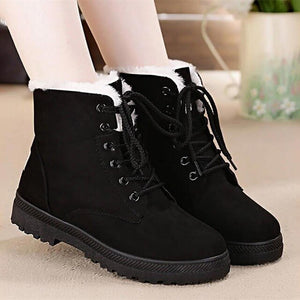 Women Snow boots warm fur plush Insole
