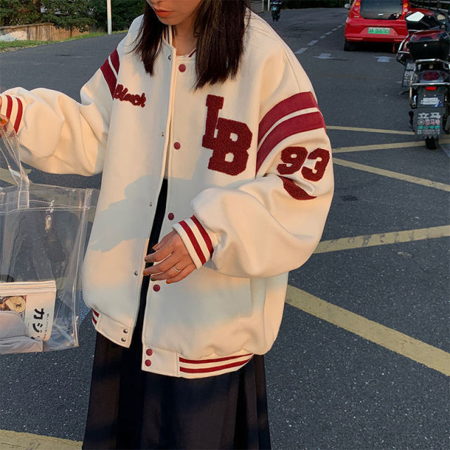 Womens Baseball Korean Casual Lose Jacket