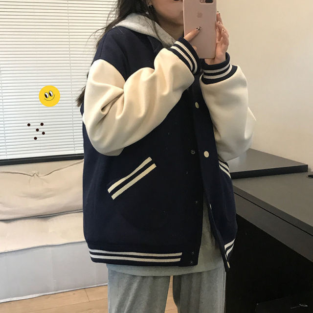 Womens Baseball Korean Casual Lose Jacket