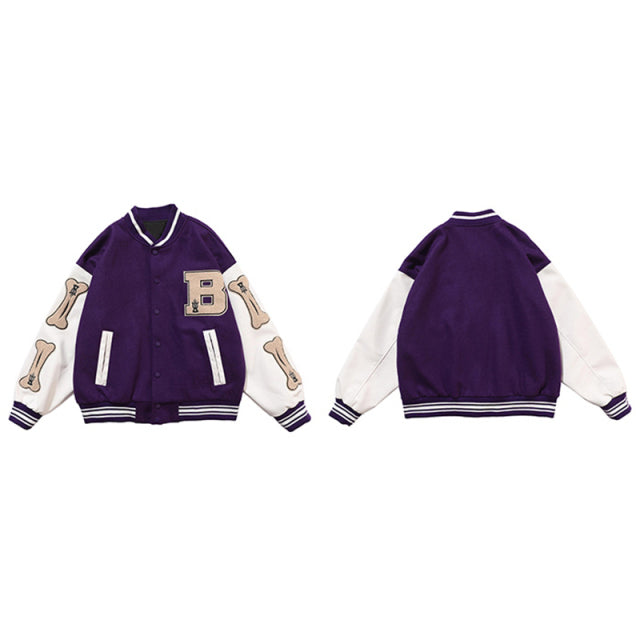 Varsity Baseball Bomber Jacket Unisex