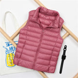 Women Ultra Light Down Vest White Duck Down Coat