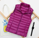 Women Ultra Light Down Vest White Duck Down Coat